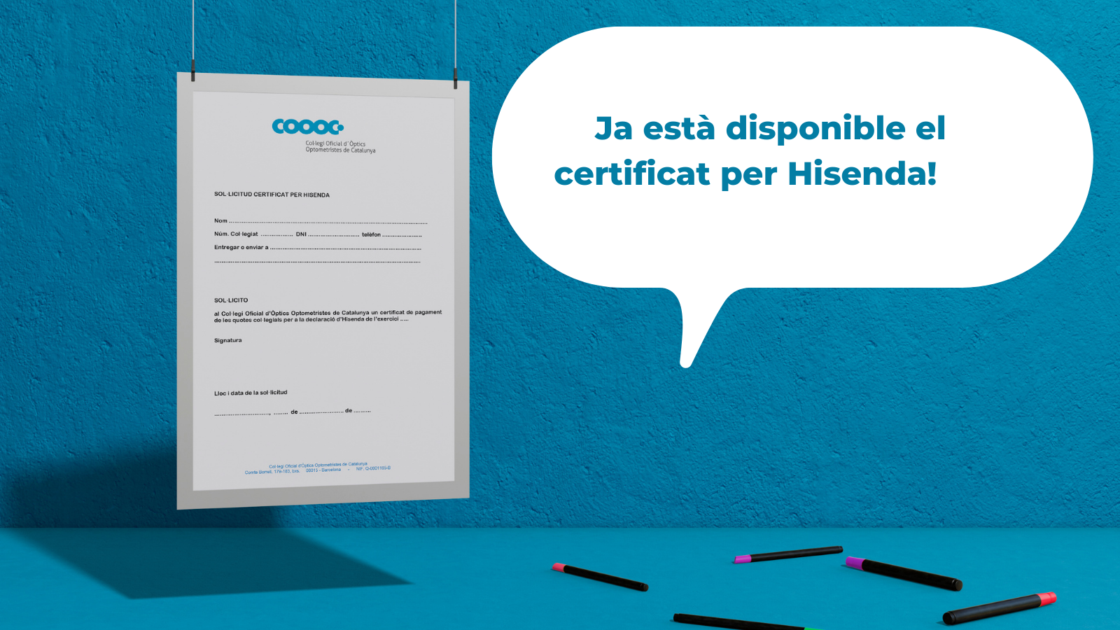 Sol·licita el certificat per Hisenda
